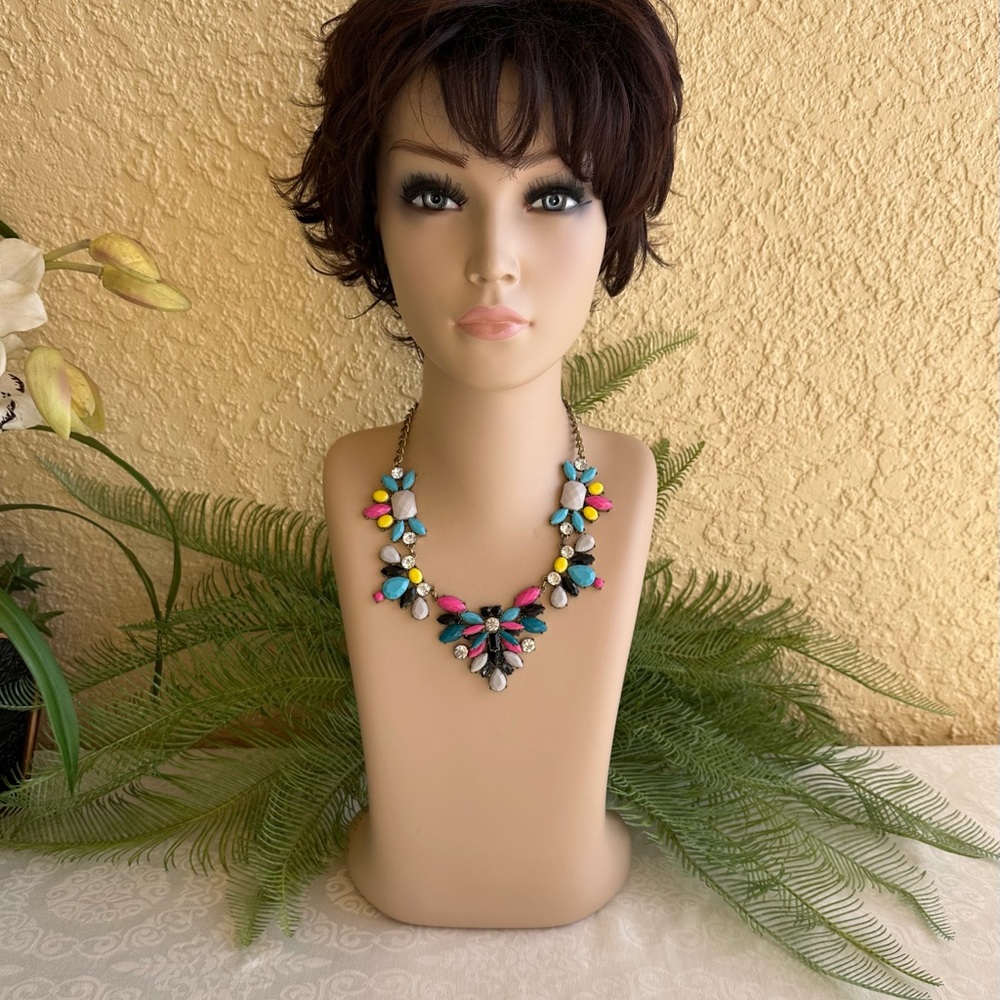 Multi color Bib necklace